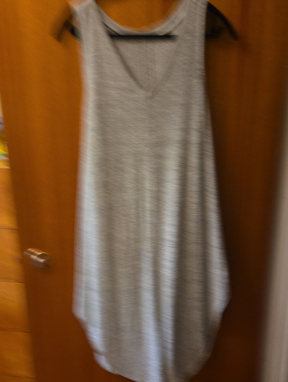 Sleeveless Gray V-Neck Swing Dress